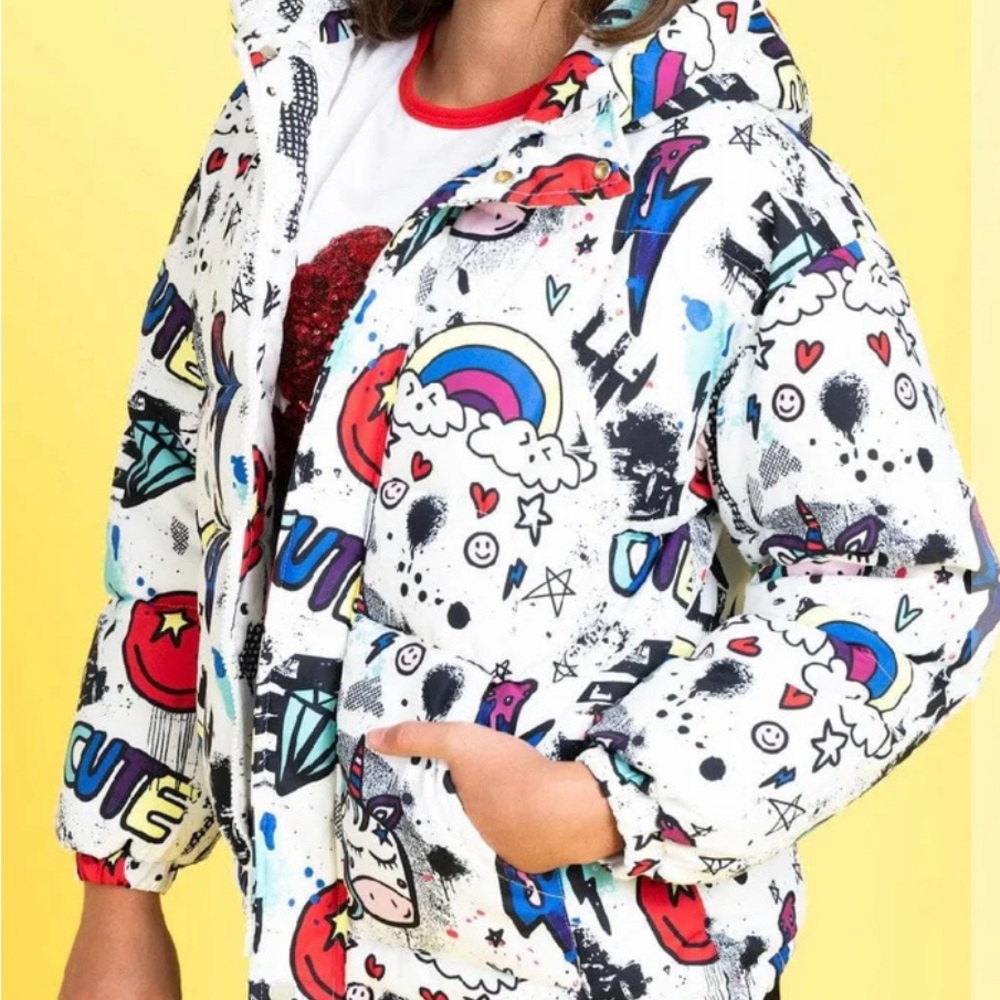 Lola + The Boys Colorful Graphic Kids Jacket